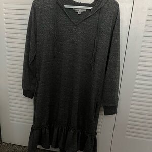 Absolutely Famous Charcoal V-Neck Top